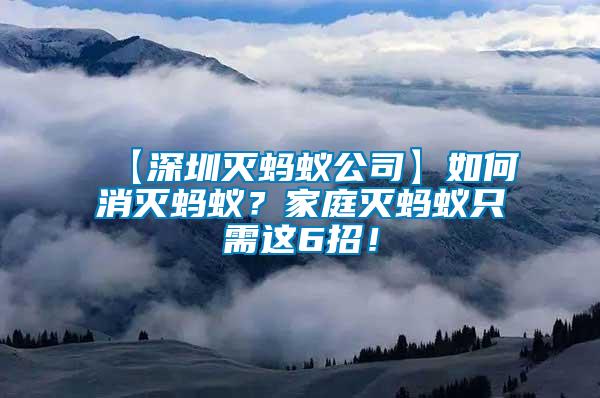 【深圳灭蚂蚁公司】如何消灭蚂蚁？家庭灭蚂蚁只需这6招！