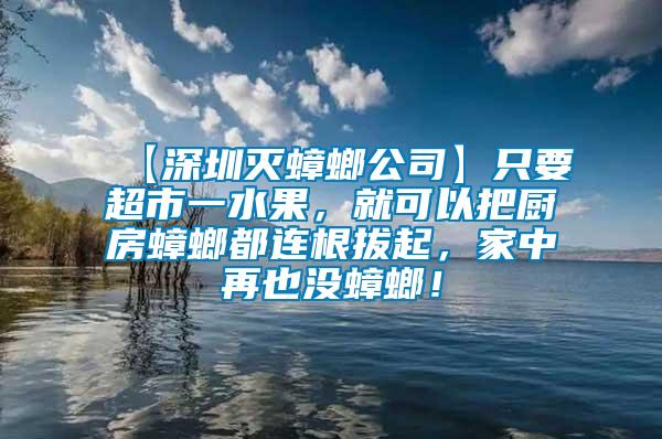 【深圳灭蟑螂公司】只要超市一水果，就可以把厨房蟑螂都连根拔起，家中再也没蟑螂！