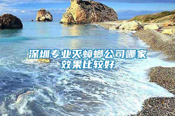 深圳专业灭蟑螂公司哪家效果比较好